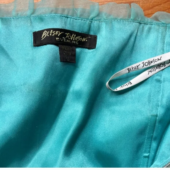 Betsey Johnson Blue and White Lace Midi Dress - Picture 10 of 10